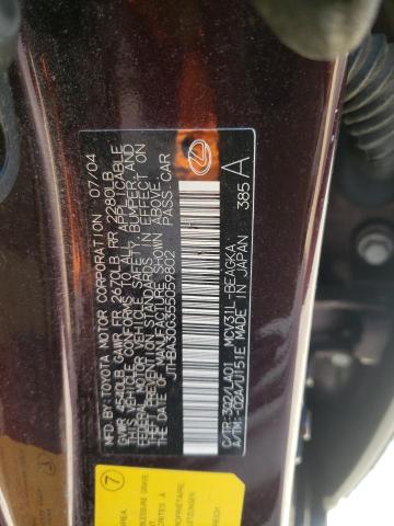 Photo 10 from auction – 2005 LEXUS ES 330 with VIN JTHBA30G355059802
