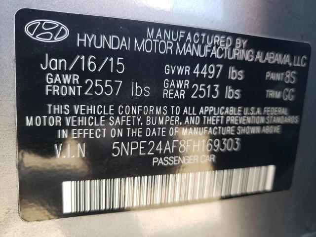 Photo 10 from auction – 2015 HYUNDAI SONATA SE with VIN 5NPE24AF8FH169303