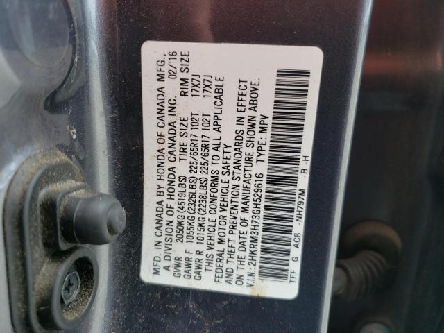 Photo 10 from auction – 2016 HONDA CR-V EXL with VIN 2HKRM3H73GH529616
