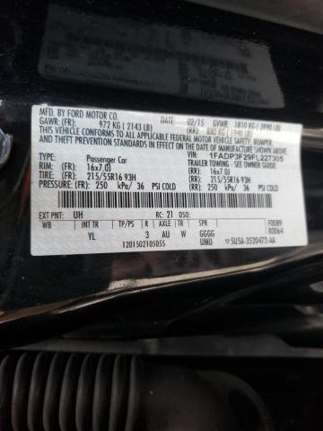 Photo 10 from auction – 2015 FORD FOCUS SE with VIN 1FADP3F29FL227305