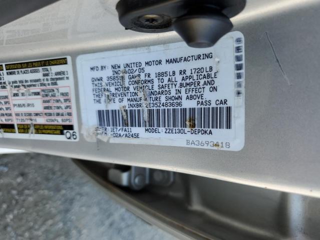 Photo 10 from auction – 2005 TOYOTA COROLLA CE with VIN 1NXBR32E35Z483696