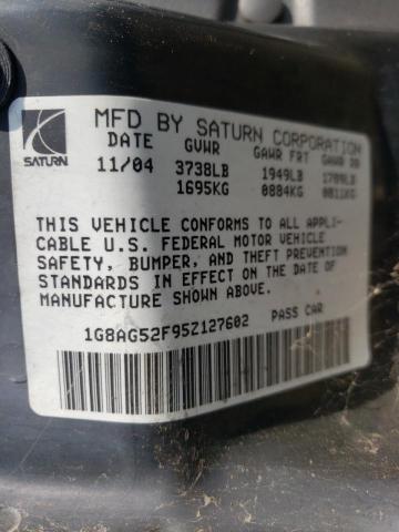 Photo 10 from auction – 2005 SATURN ION LEVEL with VIN 1G8AG52F95Z127602