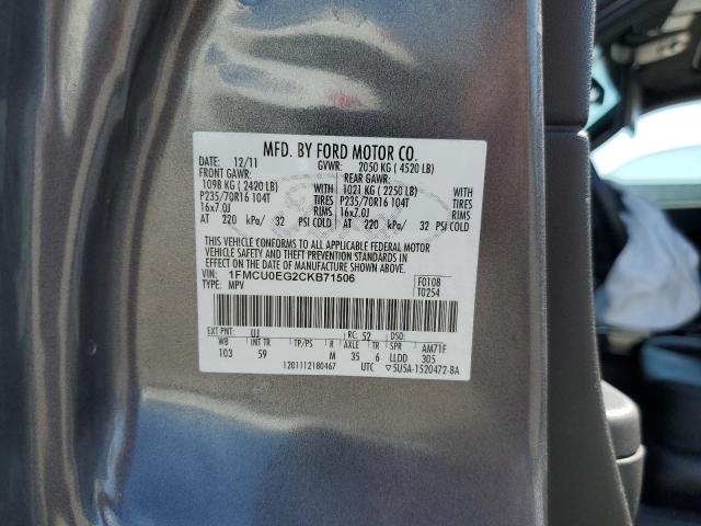 Photo 10 from auction – 2012 FORD ESCAPE LIM with VIN 1FMCU0EG2CKB71506