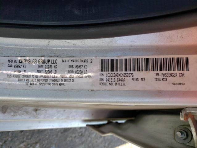 Photo 10 from auction – 2012 CHRYSLER 200 LX with VIN 1C3CCBABXCN256576