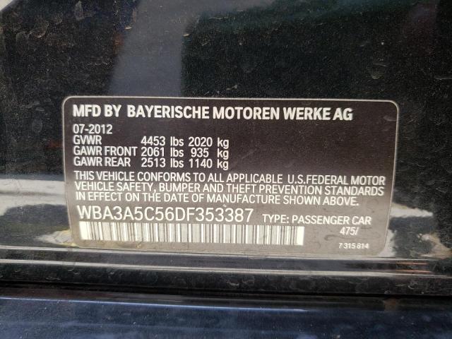 Photo 10 from auction – 2013 BMW 328 I with VIN WBA3A5C56DF353387