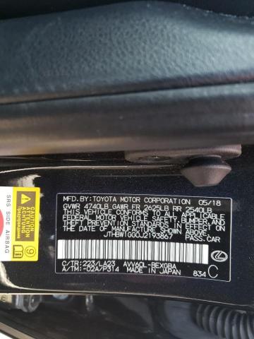 Photo 10 from auction – 2018 LEXUS ES 300H with VIN JTHBW1GG0J2193867