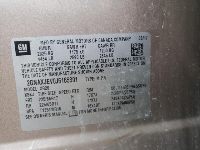 Photo 10 from auction – 2018 CHEVROLET EQUINOX LT with VIN 2GNAXJEV0J6165301