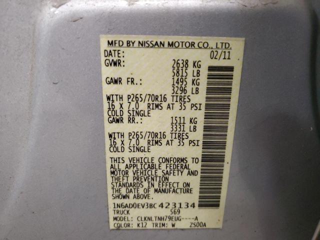 Photo 10 from auction – 2011 NISSAN FRONTIER S with VIN 1N6AD0EV3BC423134