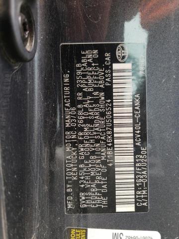 Photo 10 from auction – 2007 TOYOTA CAMRY CE with VIN 4T1BE46K87U506524