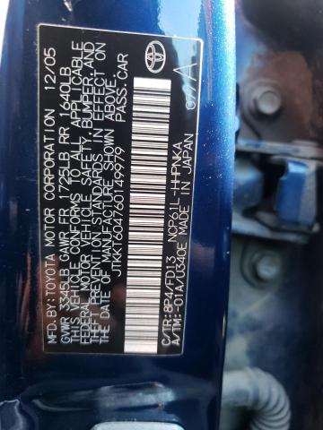 Photo 10 from auction – 2006 TOYOTA SCION XA with VIN JTKKT604760149979