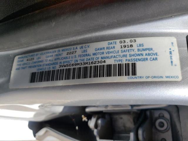 Photo 10 from auction – 2003 VOLKSWAGEN JETTA GLS with VIN 3VWSE69M33M162304