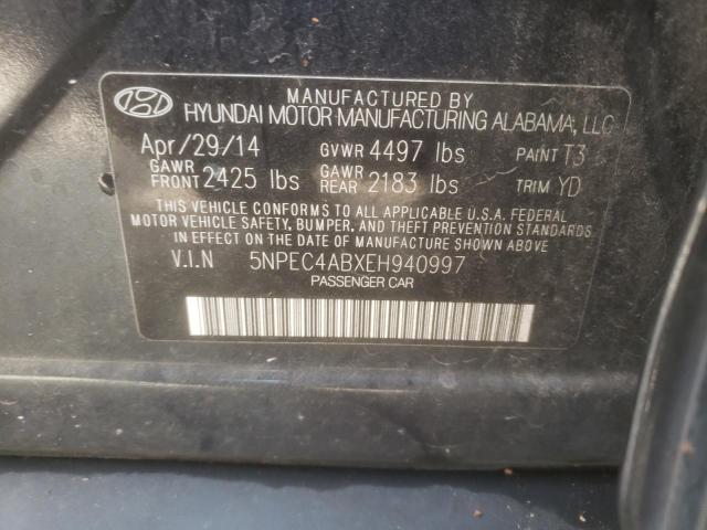 Photo 10 from auction – 2014 HYUNDAI SONATA SE with VIN 5NPEC4ABXEH940997