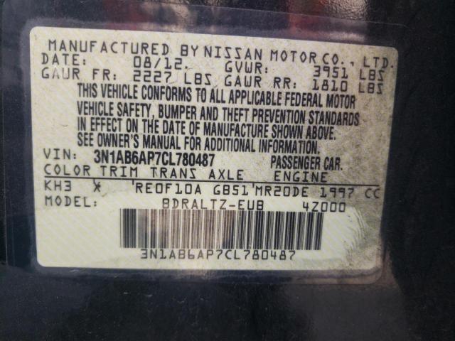 Photo 10 from auction – 2012 NISSAN SENTRA 2.0 with VIN 3N1AB6AP7CL780487