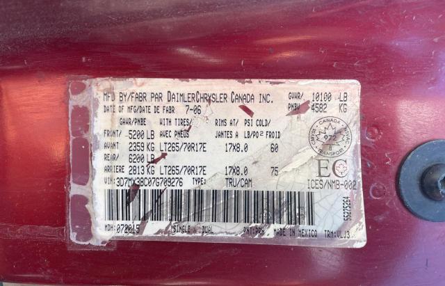 Photo 10 from auction – 2007 DODGE RAM 3500 S with VIN 3D7MX38C07G709276
