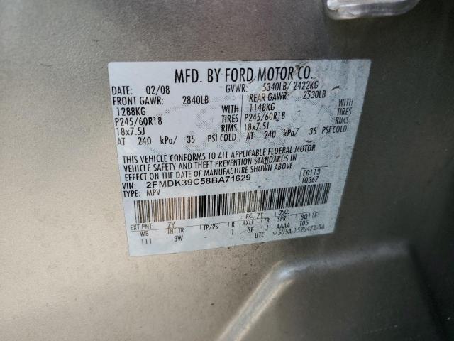 Photo 10 from auction – 2008 FORD EDGE LIMIT with VIN 2FMDK39C58BA71629