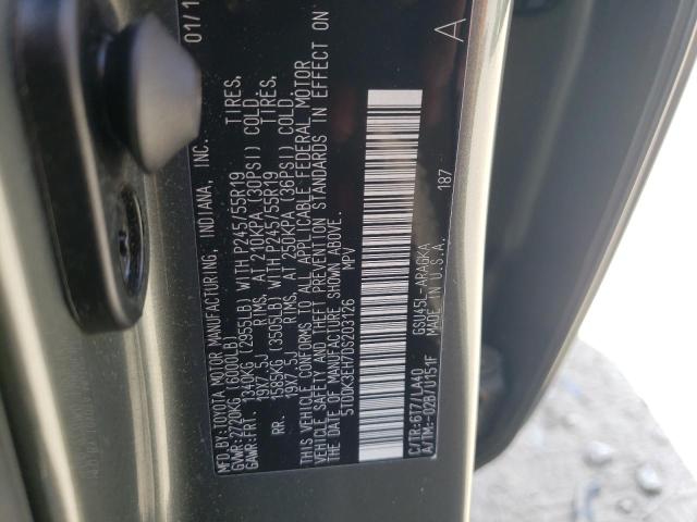 Photo 10 from auction – 2013 TOYOTA HIGHLANDER with VIN 5TDDK3EH7DS203126