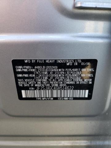 Photo 10 from auction – 2016 SUBARU FORESTER 2 with VIN JF2SJAGC4GH514622