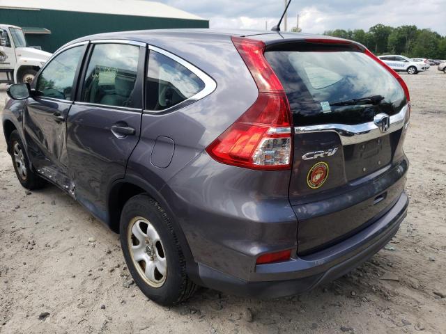 Photo 3 from auction – 2016 HONDA CR-V LX with VIN 5J6RM4H38GL101355