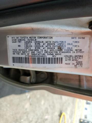 Photo 10 from auction – 2002 TOYOTA 4RUNNER SR with VIN JT3GN86RX20248221