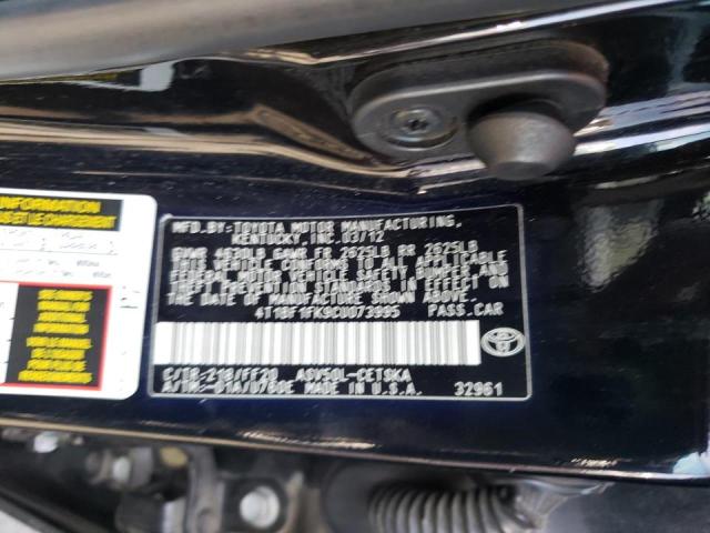 Photo 10 from auction – 2012 TOYOTA CAMRY BASE with VIN 4T1BF1FK9CU073995