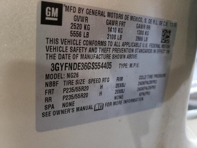 Photo 10 from auction – 2016 CADILLAC SRX PREMIU with VIN 3GYFNDE36GS554405