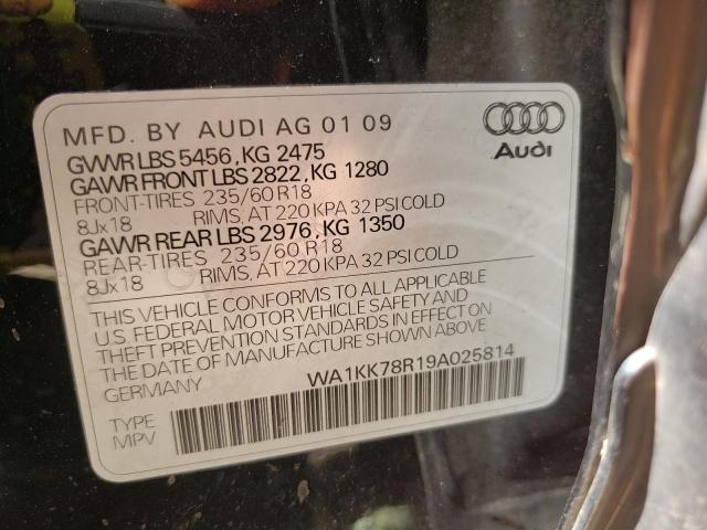 Photo 10 from auction – 2009 AUDI Q5 3.2 with VIN WA1KK78R19A025814