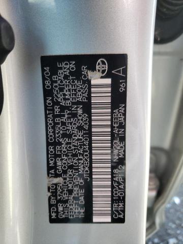 Photo 10 from auction – 2004 TOYOTA PRIUS with VIN JTDKB20U440114039