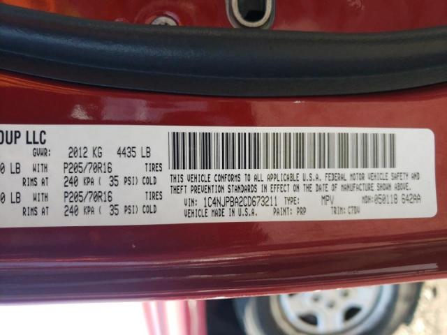 Photo 10 from auction – 2012 JEEP PATRIOT SP with VIN 1C4NJPBA2CD673211