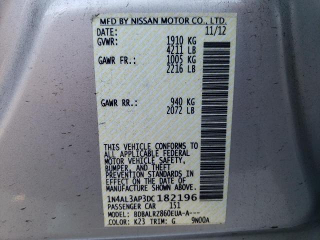 Photo 10 from auction – 2013 NISSAN ALTIMA 2.5 with VIN 1N4AL3AP3DC182196