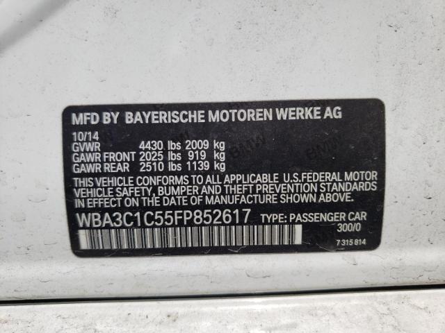Photo 10 from auction – 2015 BMW 328 I SULE with VIN WBA3C1C55FP852617