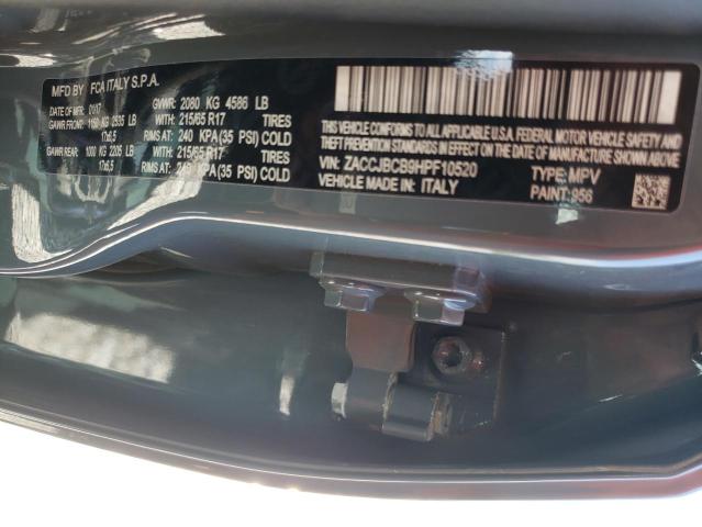 Photo 10 from auction – 2017 JEEP RENEGADE T with VIN ZACCJBCB9HPF10520
