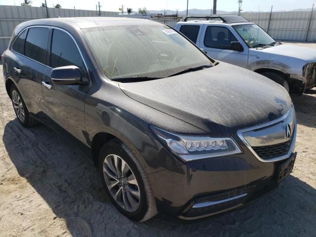 Photo 1 from auction – 2016 ACURA MDX TECHNO with VIN 5FRYD4H42GB057168