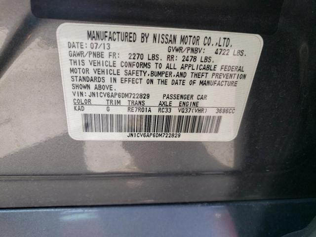 Photo 10 from auction – 2013 INFINITI G37 BASE with VIN JN1CV6AP6DM722829