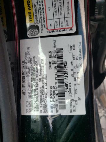 Photo 10 from auction – 2012 FORD FUSION with VIN 3FAHP0HA1CR193930