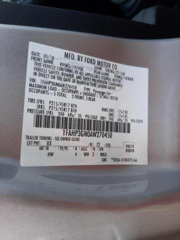 Photo 10 from auction – 2010 FORD FOCUS SES with VIN 1FAHP3GN0AW270450