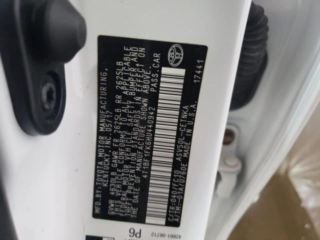 Photo 10 from auction – 2017 TOYOTA CAMRY LE with VIN 4T1BF1FK6HU440942
