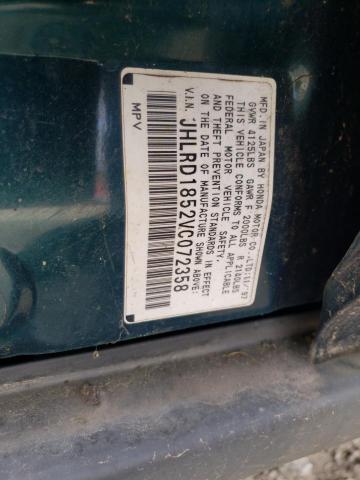 Photo 10 from auction – 1997 HONDA CR-V LX with VIN JHLRD1852VC072358