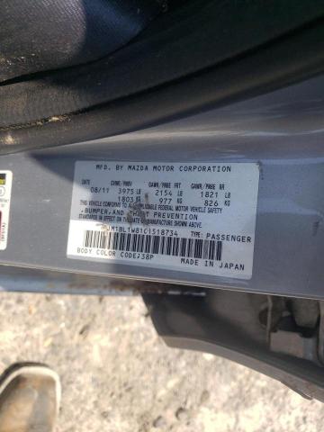Photo 10 from auction – 2012 MAZDA 3 I with VIN JM1BL1W81C1518734