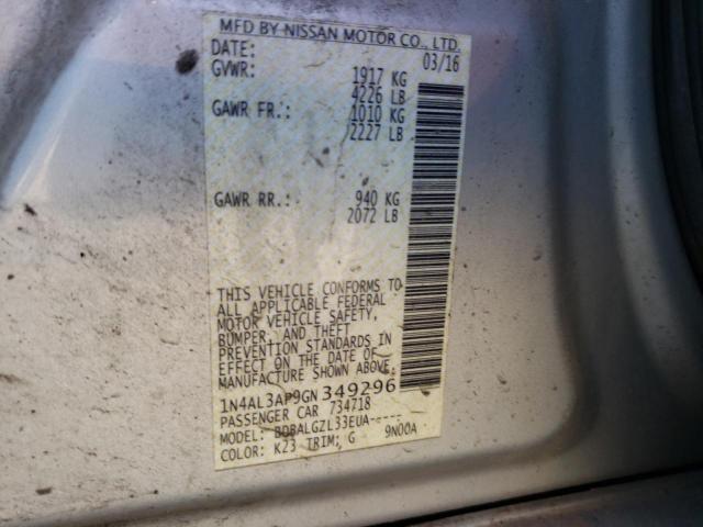 Photo 10 from auction – 2016 NISSAN ALTIMA 2.5 with VIN 1N4AL3AP9GN349296