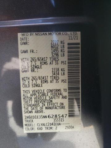 Photo 10 from auction – 2022 NISSAN FRONTIER S with VIN 1N6ED1EJ5NN628547