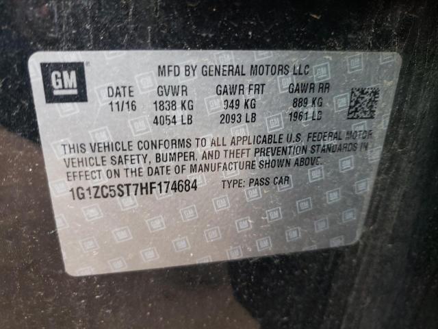 Photo 10 from auction – 2017 CHEVROLET MALIBU LS with VIN 1G1ZC5ST7HF174684
