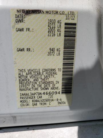 Photo 10 from auction – 2013 NISSAN ALTIMA 2.5 with VIN 1N4AL3AP7DN466094