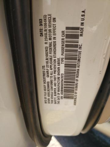Photo 10 from auction – 2003 SUBARU LEGACY OUT with VIN 4S3BH665037647873