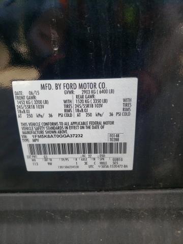 Photo 10 from auction – 2016 FORD EXPLORER P with VIN 1FM5K8AT0GGA37232