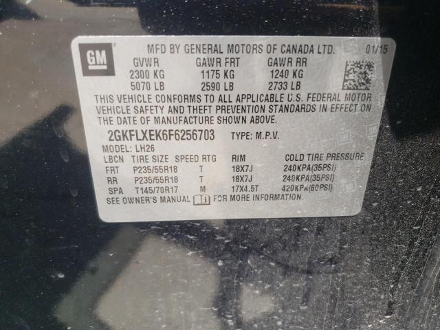 Photo 10 from auction – 2015 GMC TERRAIN SL with VIN 2GKFLXEK6F6256703