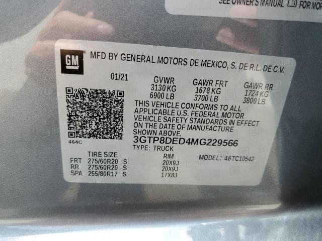 Photo 10 from auction – 2021 GMC SIERRA C15 with VIN 3GTP8DED4MG229566