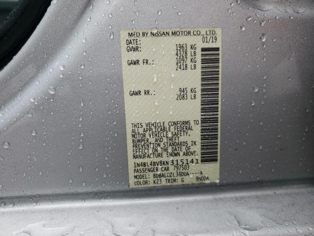 Photo 10 from auction – 2019 NISSAN ALTIMA S with VIN 1N4BL4BV8KN315141