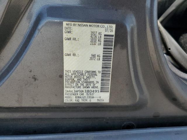 Photo 10 from auction – 2016 NISSAN ALTIMA 2.5 with VIN 1N4AL3AP5GN380495