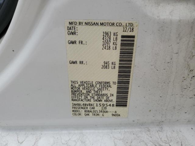 Photo 10 from auction – 2019 NISSAN ALTIMA S with VIN 1N4BL4BV8KC159548