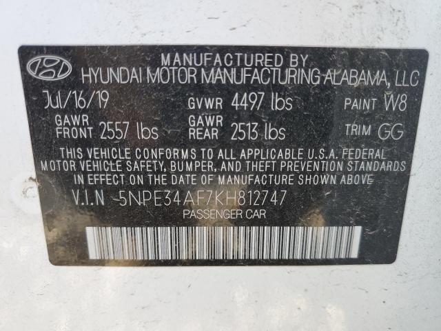 Photo 10 from auction – 2019 HYUNDAI SONATA LIM with VIN 5NPE34AF7KH812747